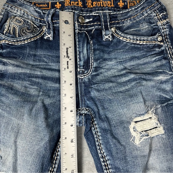 Rock Revival Semah Boot Jeans Distressed 26 x 29 - Picture 6 of 16